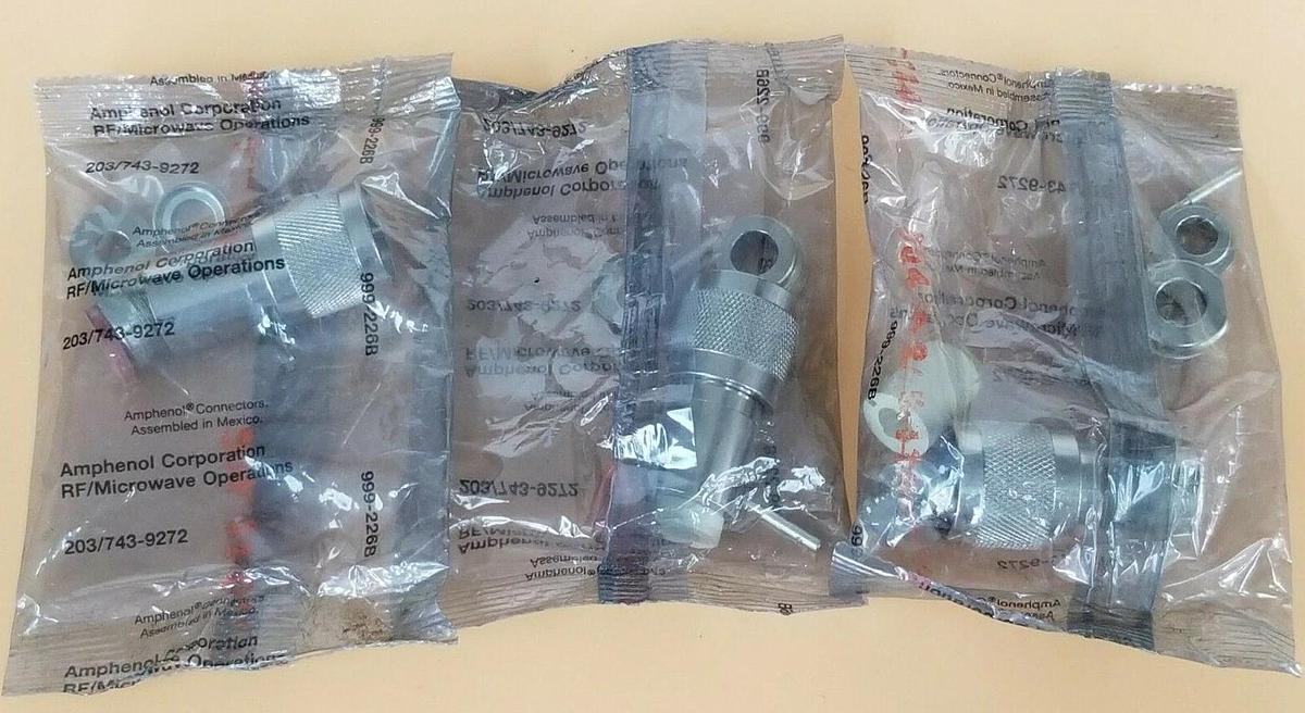 Used LOT OF 3 NEW AMPHENOL 203/743-9272 RF CONNECTORS