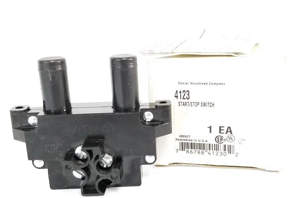 Used NIB WOODHEAD / ITW SWITCHES 4123 PUSHBUTTON SADDLE SWITCH 40-100023 37-0980