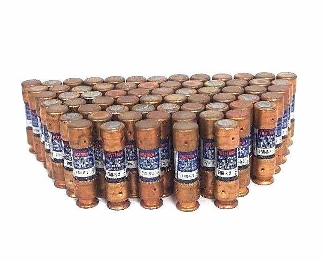 Used LOT OF 67 COOPER BUSSMANN FRN-R-2 FUSETRON FUSES FRNR2 CLASS RK5