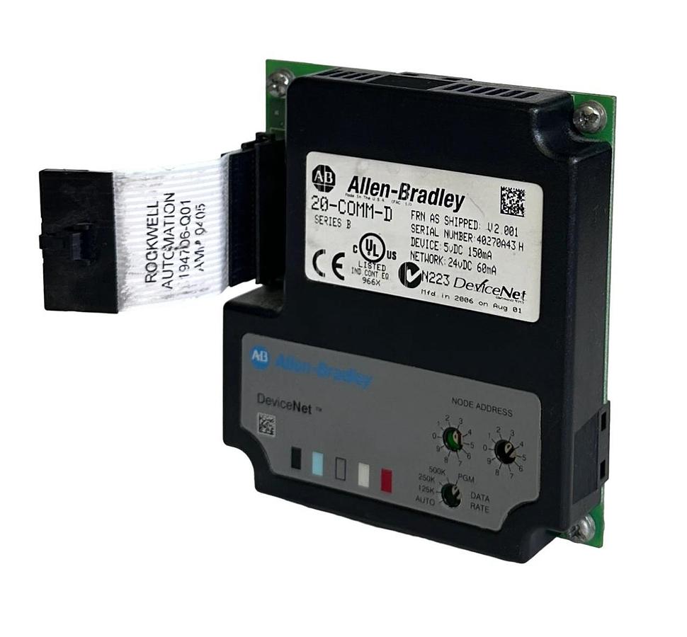 Used ALLEN BRADLEY 20-COMM-D /B PowerFlex DeviceNet ADAPTER 5vDC 150mA 20COMMD