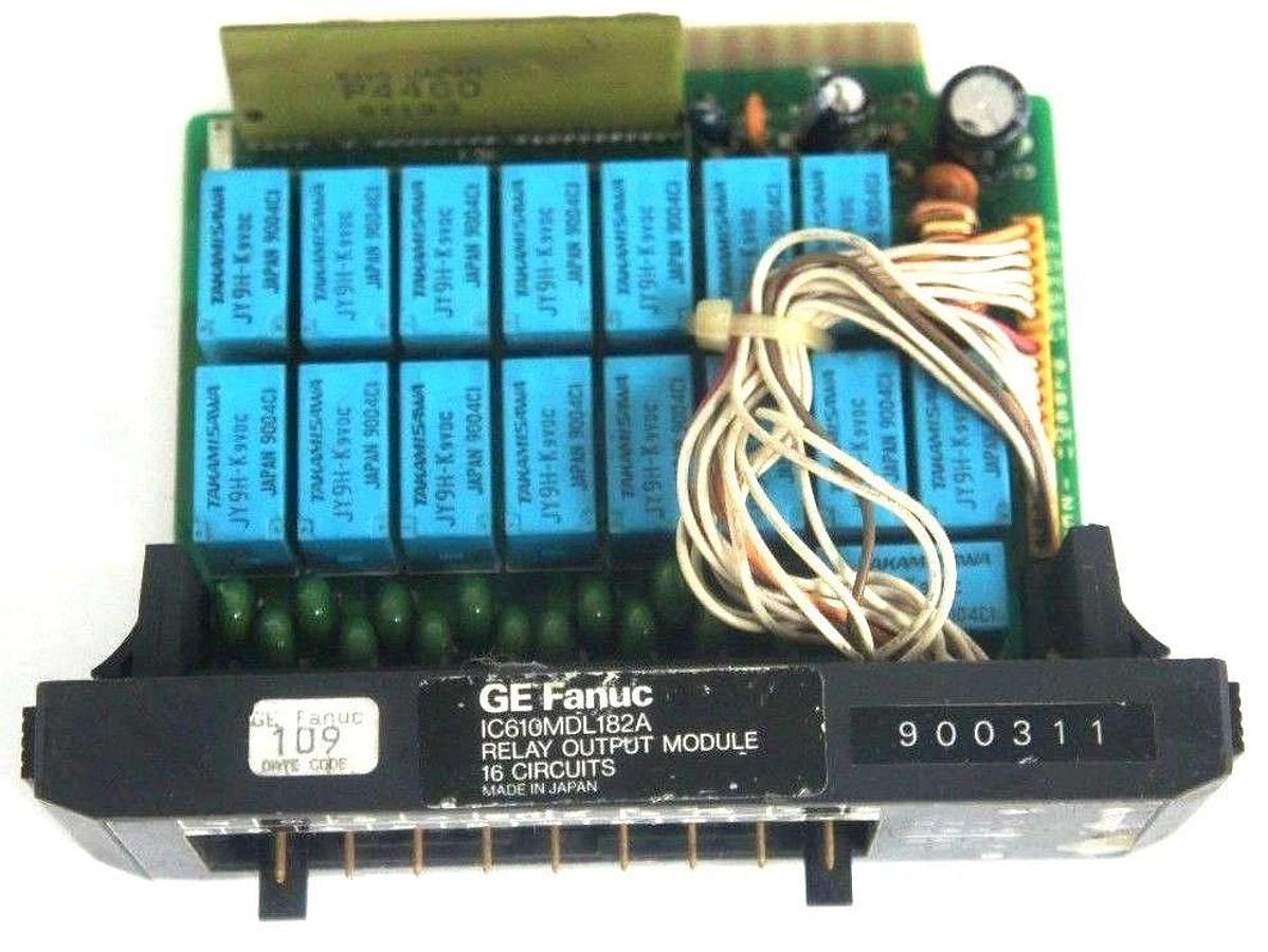 Used GE FANUC IC610MDL182A RELAY OUTPUT MODULE 16 CIRCUITS