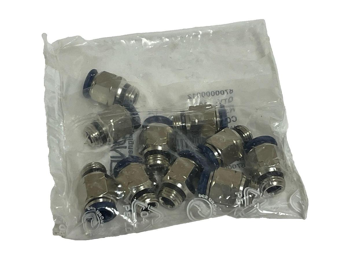 Used QTY: 10 Aignep 87000-06-04 Straight Male Fitting 3/8" Tube x 1/4" NPT Uni Thread