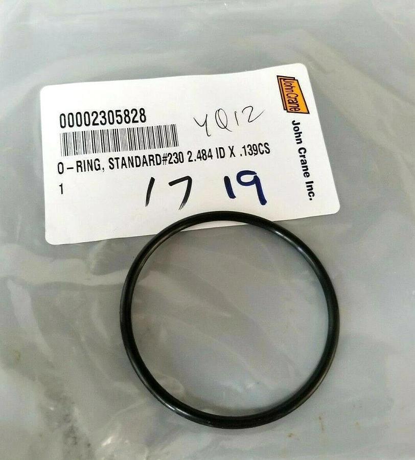 Used NEW JOHN CRANE 00002305828 0-RING, STANDARD # 230 2.484 ID X .139CS