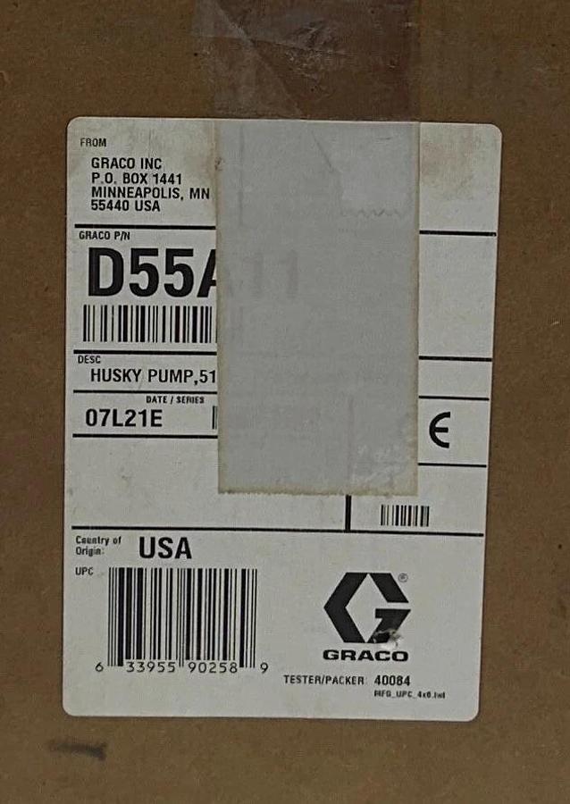 GRACO D55A11 HUSKY 515 PVDF 1/2'' NPT DIAPHRAGM PUMP 15-57GPM OEM NSMP