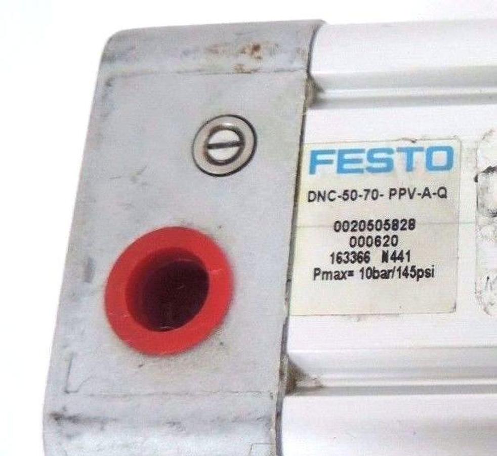 Used NEW FESTO DNC-50-70-PPV-A-Q CYLINDER 163366, 10BAR, 145PSI