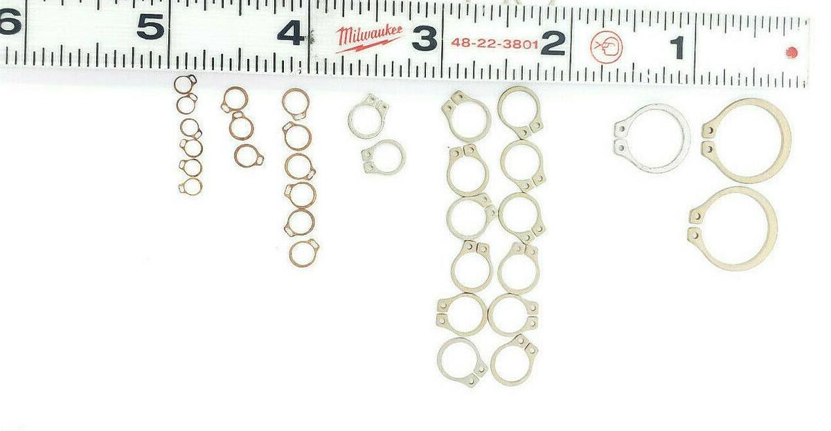Used LOT OF 4 NEW WESTINGHOUSE AL-33430Y 8/7 RETAINING RING ASST KITS (INCOMPLETE)