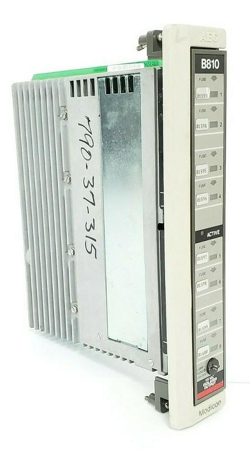Used MODICON AS-B810-008 ISOLATED OUTPUT MODULE AS-B810-100 REV. A7 ASB810008