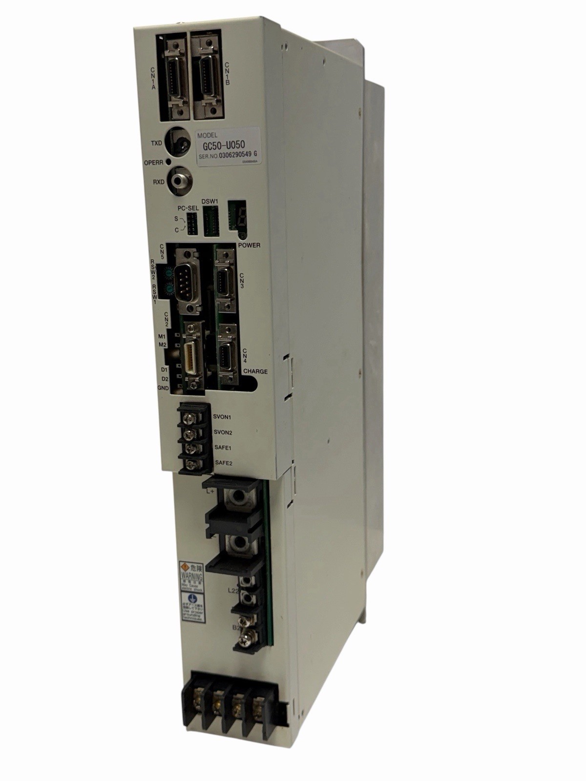 Used JTEKT TOYODA GC50-U050 SERVO DRIVE 8.3A 200-230V AC / 270-311V DC GC50U050
