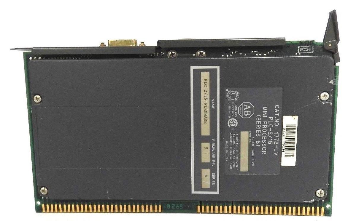 Used ALLEN BRADLEY 1772-LV PLC-2/15 MINI PROCESSOR 1772LV SER. B, FIRMWARE REV. 5