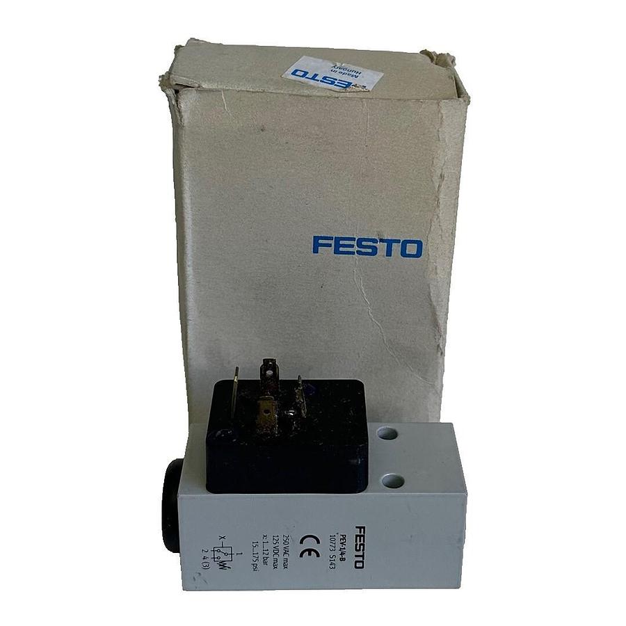 Used NEW FESTO PEV-1/4-B / PEV14B PRESSURE SWITCH 250Vac 125Vdc 1-12BAR 15-175PSI