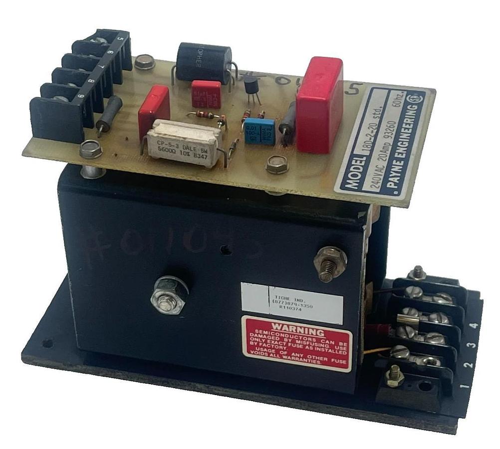 Used PAYNE ENGINEERING 18D-2-20 Power Controller 240VAC 20A Single Phase SCR Control