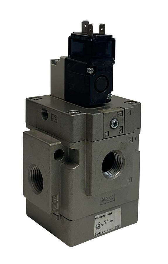 Used SMC NVG342-5DZ-04NA / NVG3425DZ04NA SOLENOID VALVE 24VDC COIL VG/VGA USNP