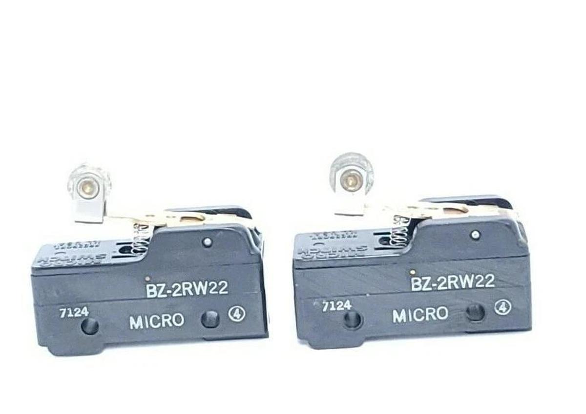Used LOT OF 2 HONEYWELL MICRO SWITCH BZ-2RW22 LEVER ROLLER LIMIT SWITCHES 15AMP