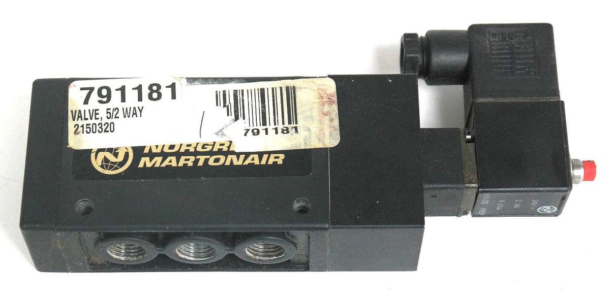 Used NORGREN M/20152/22 SOLENOID VALVE G1/R L5L, 1-10BAR, 5-50 DEG C, M2015222