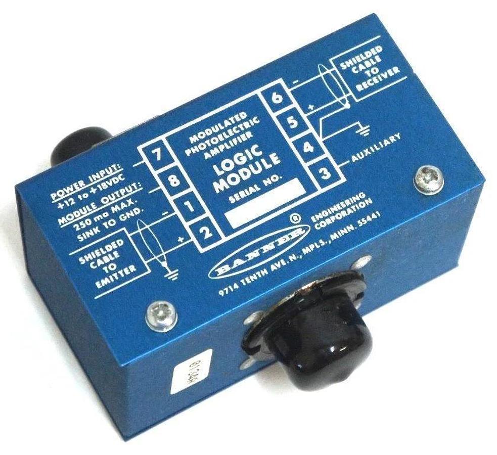 Used BANNER ENGINEERING MB3-4 PHOTOELECTRIC AMPLIFIER LOGIC MODULE MB34
