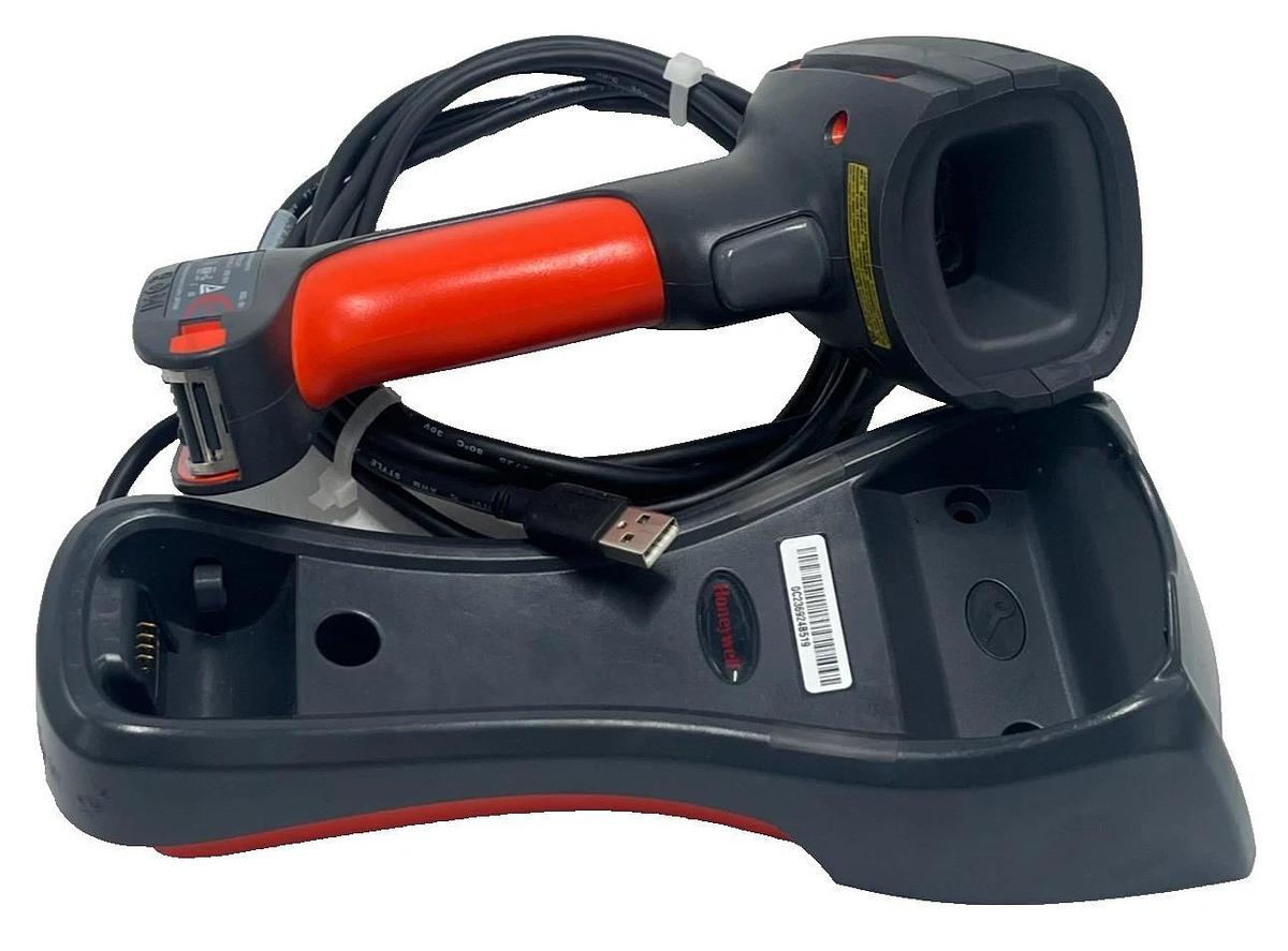 Used HONEYWELL 1981iFR-3 Granit Industrial 2D Barcode Scanner w/ CCB02 Base & Cable