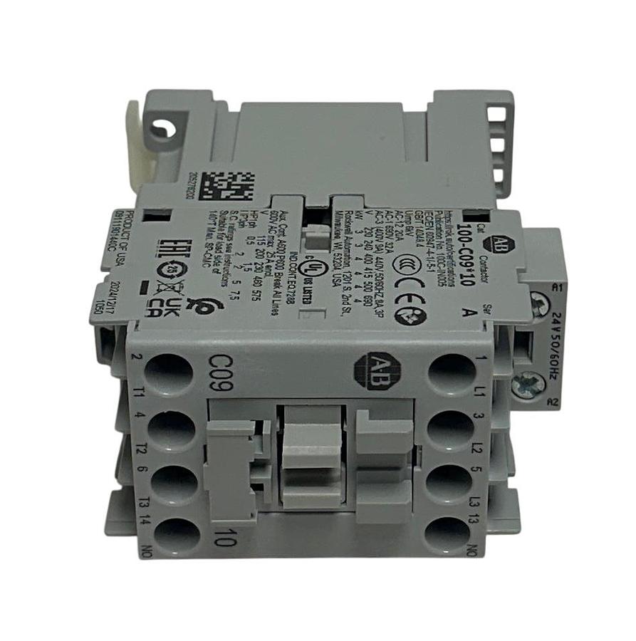 Used ALLEN BRADLEY 100-C09KJ10 /A BULLETIN 100 IEC CONTACTOR 24VAC 3-POLE OEM NSMP