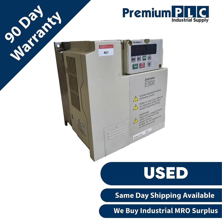 Used USED MITSUBISHI ELECTRIC FR-E540-0.75K-EC FREQROL FR-E500 VFD/VSD .75kW/1HP