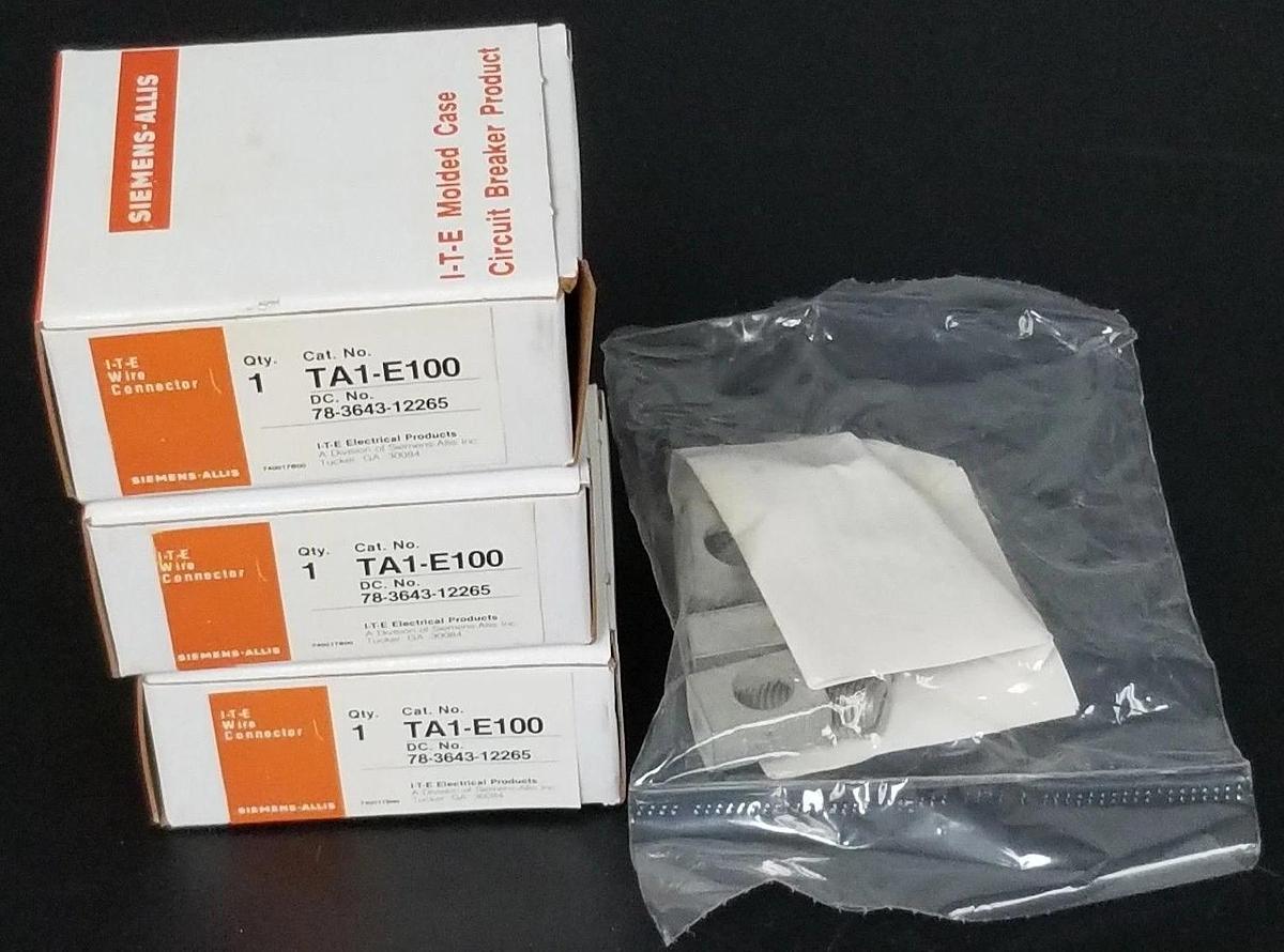 Used LOT OF 3 NIB ITE TA1-E100 WIRE CONNECTOR KITS 78364312265, TA1E100