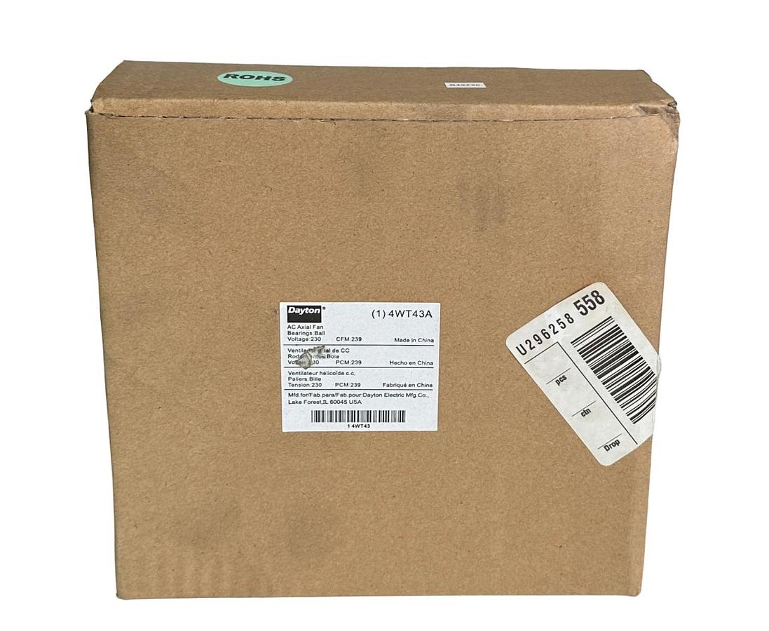 Used NEW DAYTON 4WT43A AC AXIAL FAN 230V 239CFM 0.11A 50/60Hz