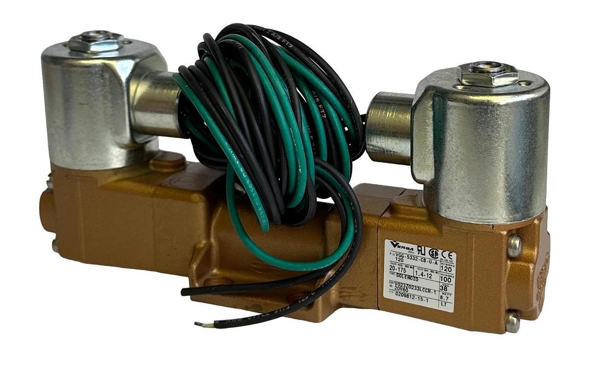 NEW VERSA VALVES VGG-5332-CB-U-A120 / VGG5332CBUA120 5-WAY SOLENOID VALVE 120V
