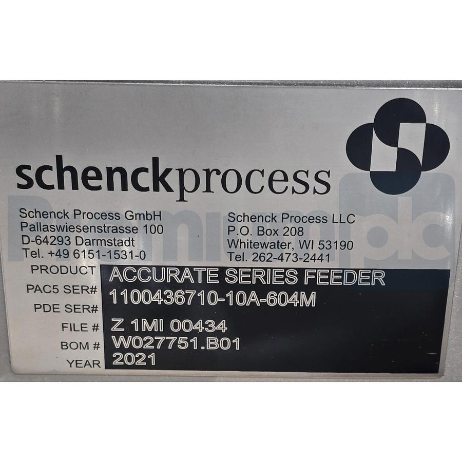 Used Schenck Process AccuRate Series 600 Feeder 70L Ext. Hopper-Fitted w/ PWM Control