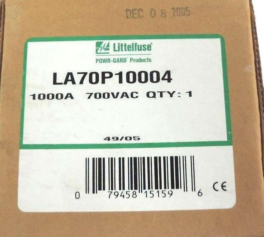 NIB LITTELFUSE LA70P10004 POWR-GARD FUSE 1000A, 700VAC