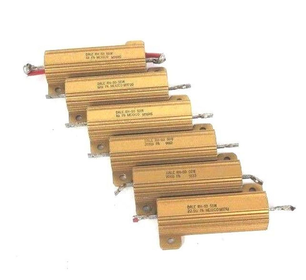 Used LOT OF 6 OHMITE RH-50 RESISTORS 50W, RH50
