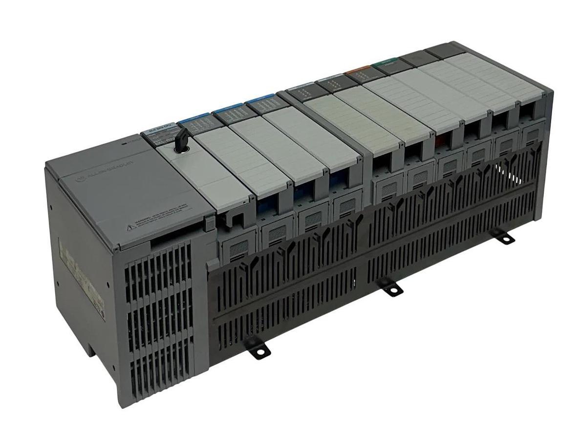 Used COMPLETE ALLEN BRADLEY SLC 500 5/03 PROGRAMMABLE CONTROLLER 10-SLOT CHASSIS USNP