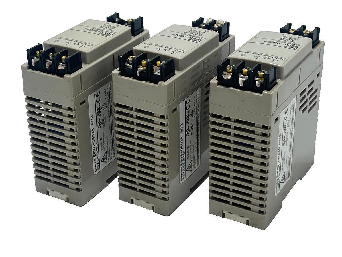 Used Lot of 3: Omron S8VS-06024/ED2 Switch Mode Power Supply 24VDC 2.5A 60W