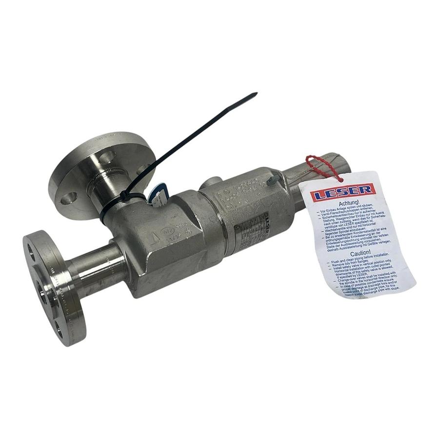 LESER 4594.2172 Safety Relief Valve 10 Bar 3/4" x 1" 316L SS New Surplus w/ Tag