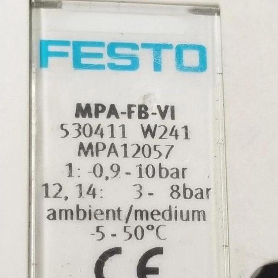 Used FESTO PA6-GF30 END PLATE MPA-FB-VI, MPA12057