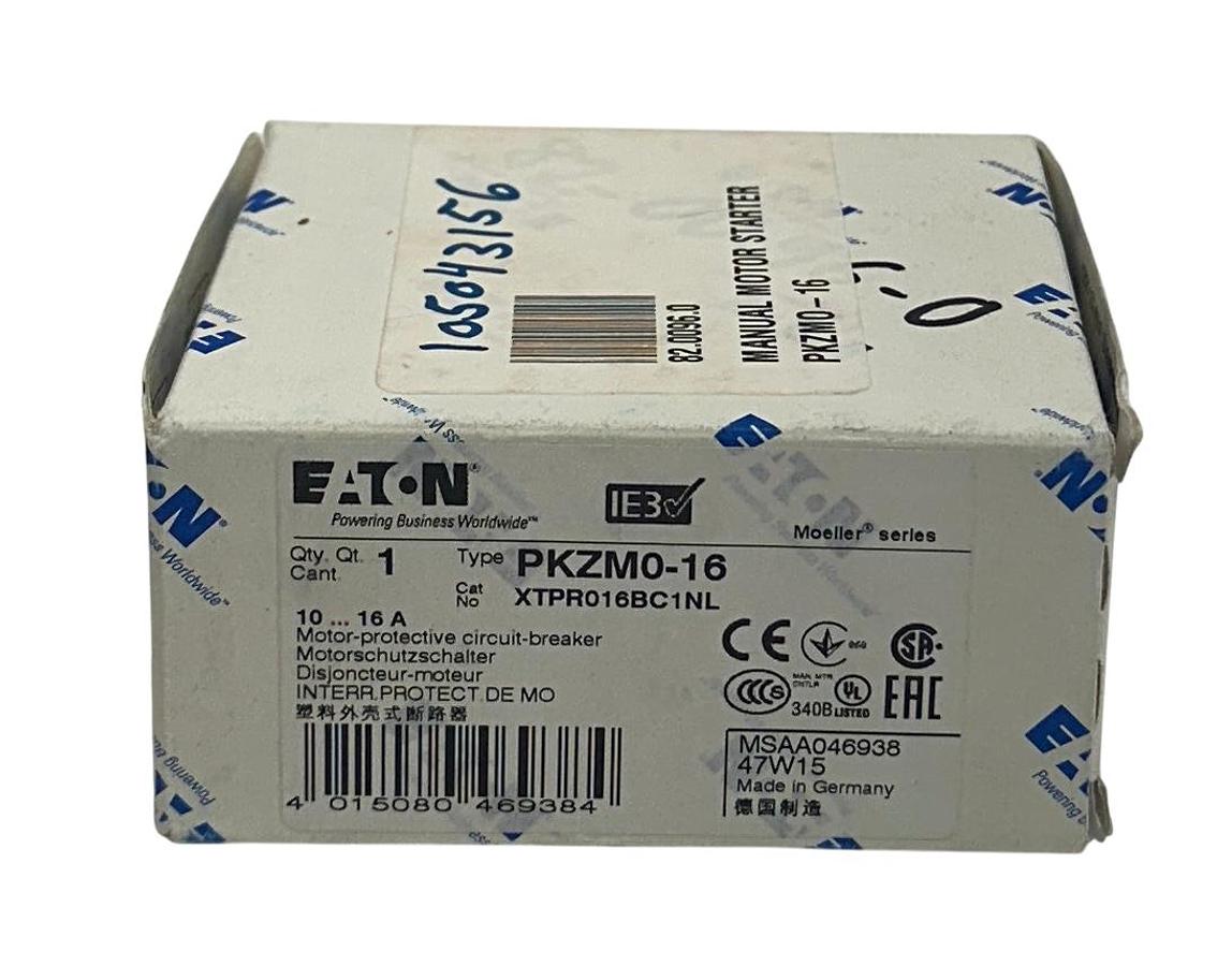 Used EATON PKZM0-16 / XTPR016BC1NL MOELLER SERIES CIRCUIT BREAKER MSAA046938 NSMP