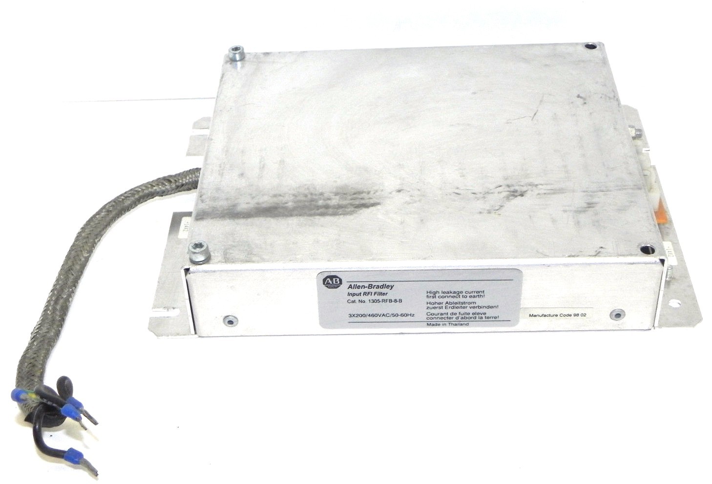 Used ALLEN BRADLEY 1305-RFB-8-B INPUT RFI FILTER 1305RFB8B 3X200/460VAC/50-60Hz