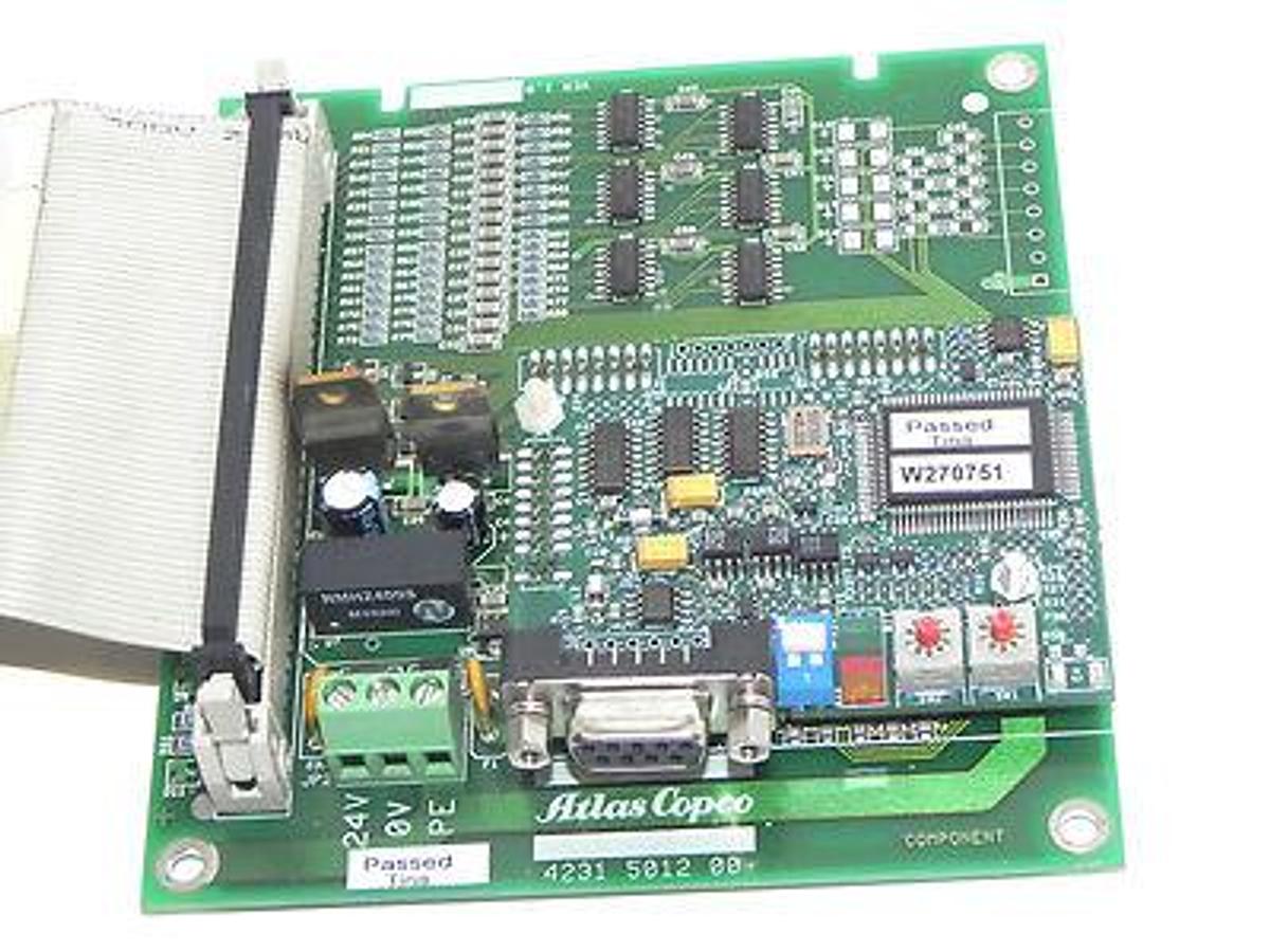 Used ATLAS COPCO 4231 5012 00 BOARD W/ 9040100117 CABLE 4231501200