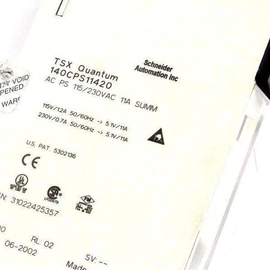 Used SCHNEIDER AUTOMATION 140CPS11420 TSX QUANTUM POWER SUPPLY MODULE