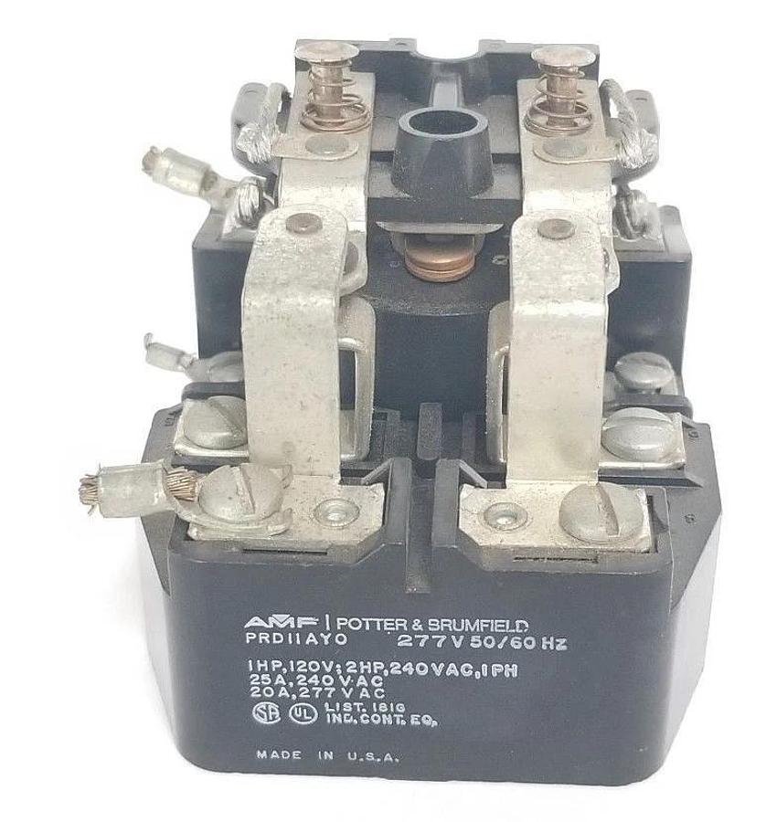 Used AMF POTTER & BRUMFIELD PRD11AY0 RELAY 240V, 50/60HZ, 25A, PRD11AY0240