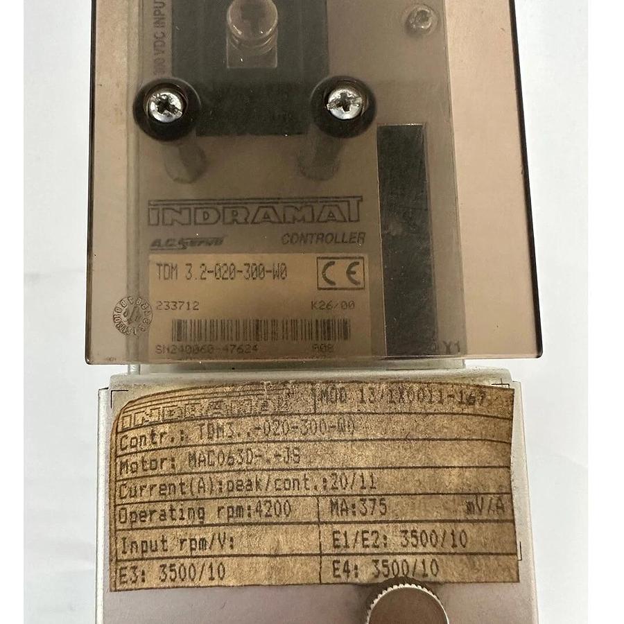 Used INDRAMAT TDM3.2-020-300-W0 / TDM32020300W0 AC SERVO DRIVE MOD13/IX0011-167