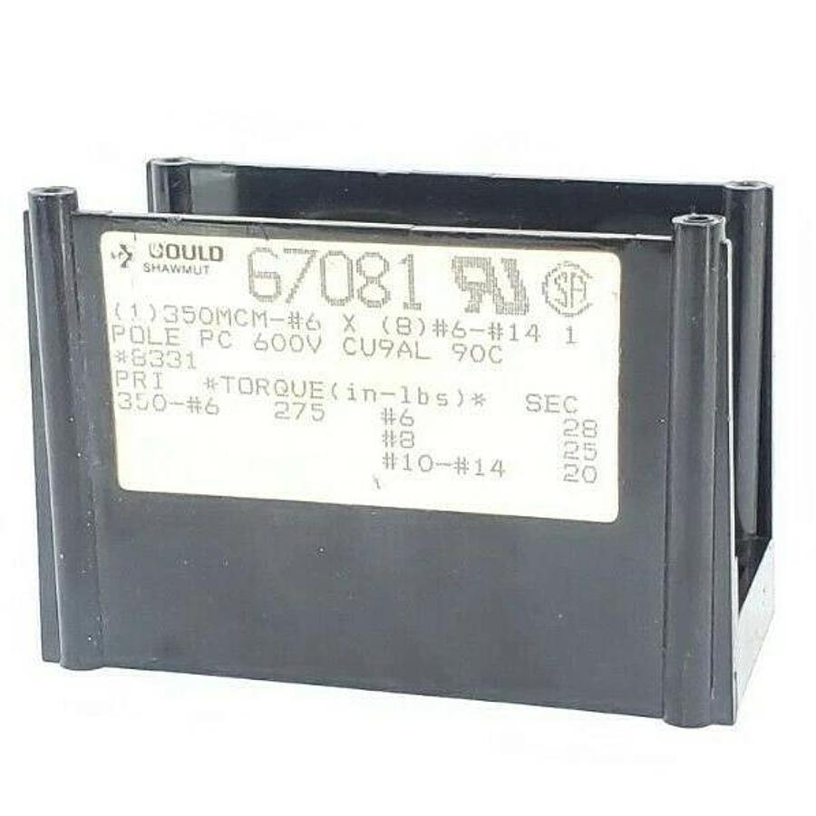 Used GOULD SHAWMUT 67081 POWER DISTRIBUTION BLOCK 1POLE 600VAC