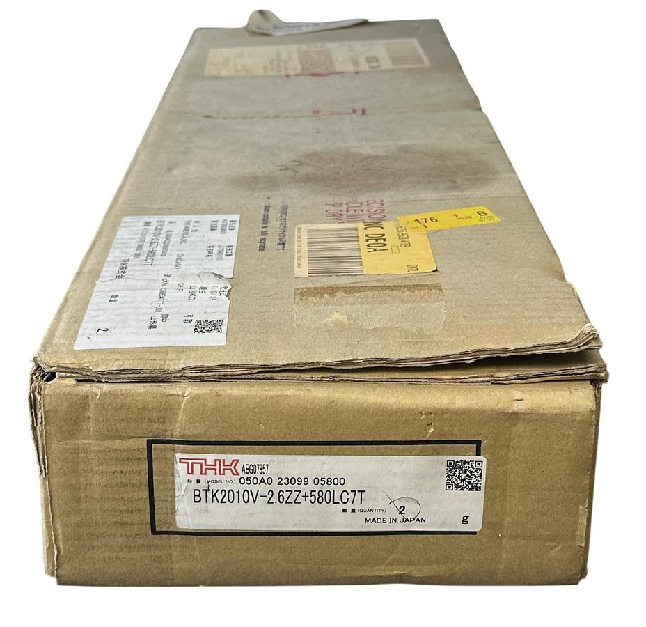 Used 2 THK BTK2010V-2.6ZZ+580LC7T Ball Screws BTK2010V26ZZ580LC7T OEM 23'' NSMP