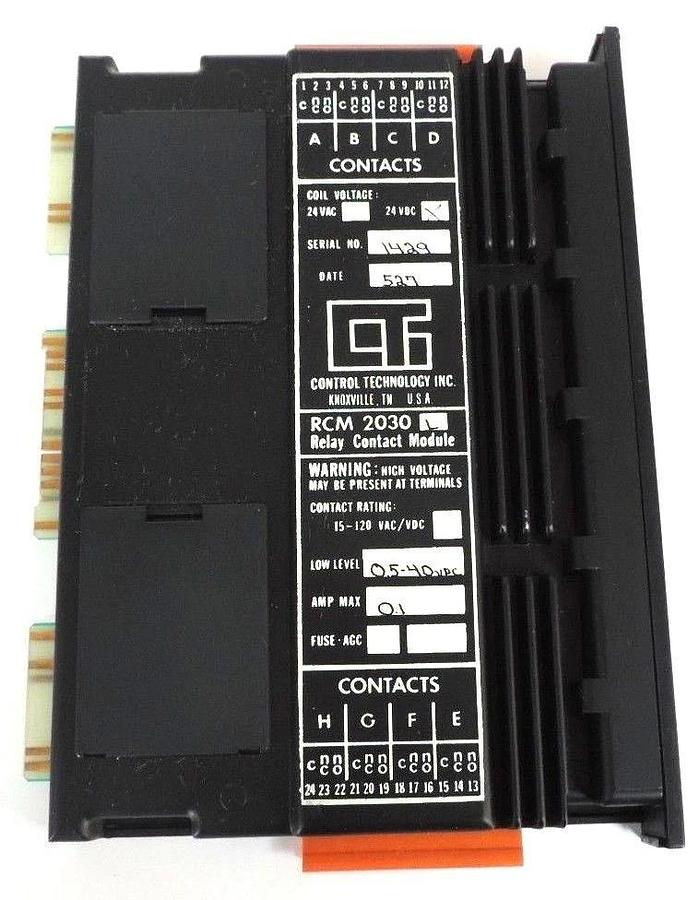 Used CONTROL TECHNOLOGY RCM-2030-L OUTPUT MODULE RCM2030L