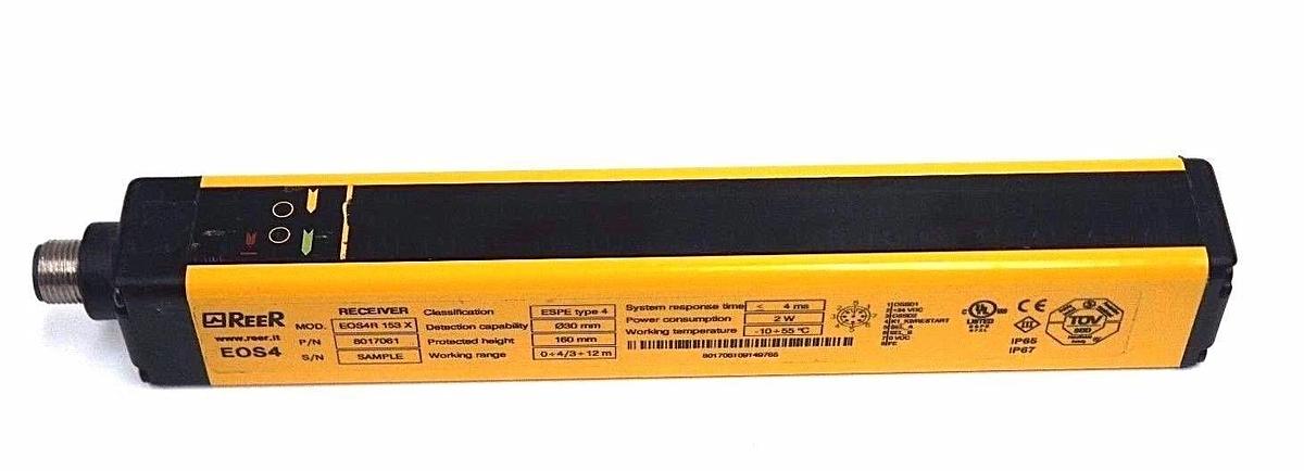 Used REER MOD: EOS4R 153 X RECEIVER P/N: 8017061 SAFETY LIGHT CURTAIN EOS4