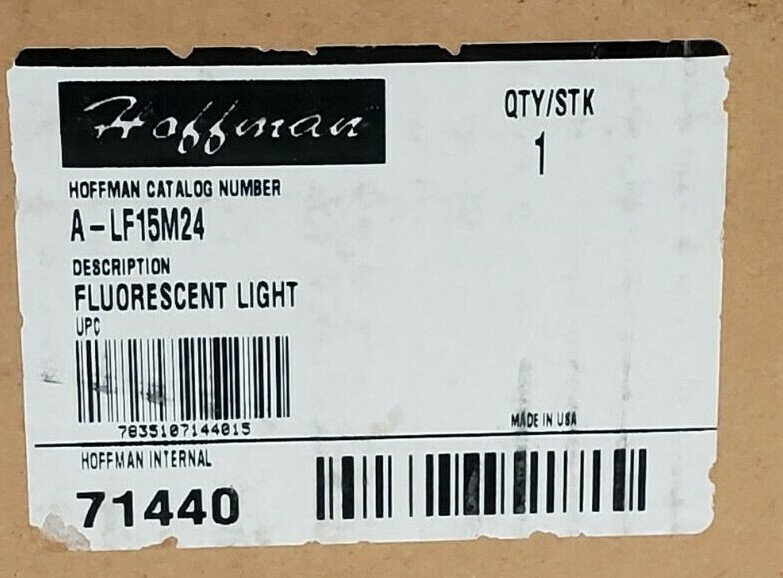 Used NIB HOFFMAN A-LF15M24 FLUORESCENT LIGHT FIXTURE 71440 ALF15M24