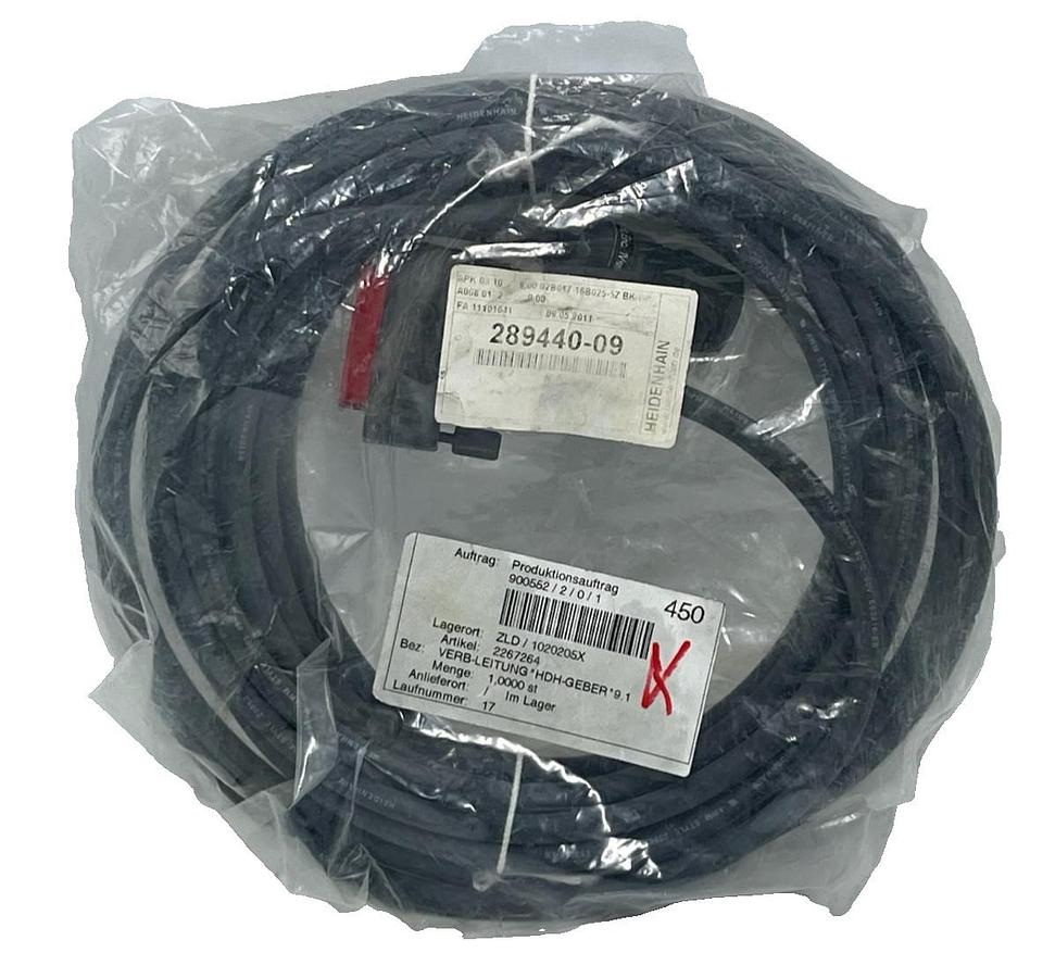 Used HEIDENHAIN 289440-09 Adapter Cable APK 12-Pin (Female) to 12-Pin (Male) 9m