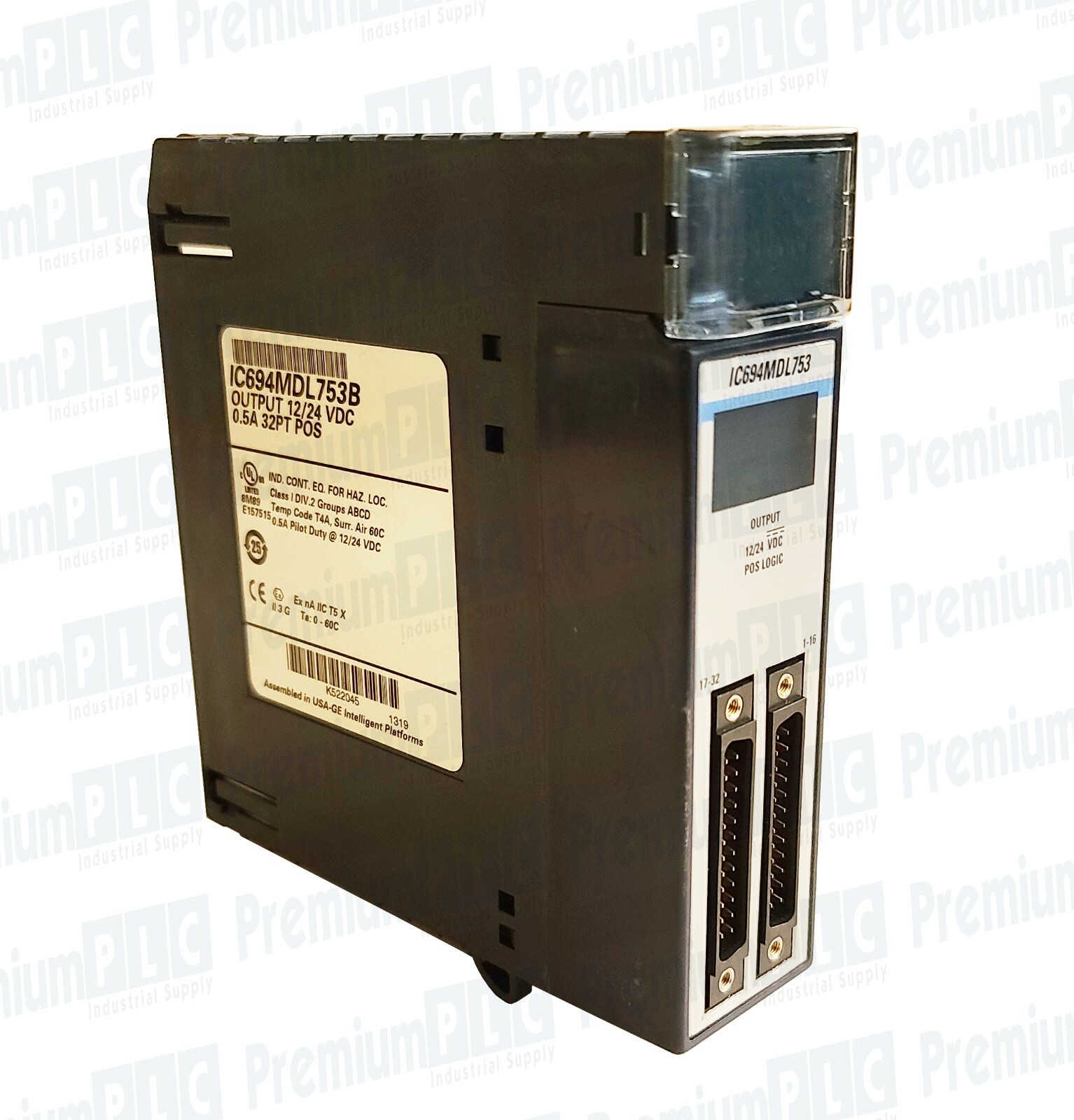 Used GE FANUC IC694MDL753B OUTPUT MODULE 12/24 VDC 0.5A 32PT POS