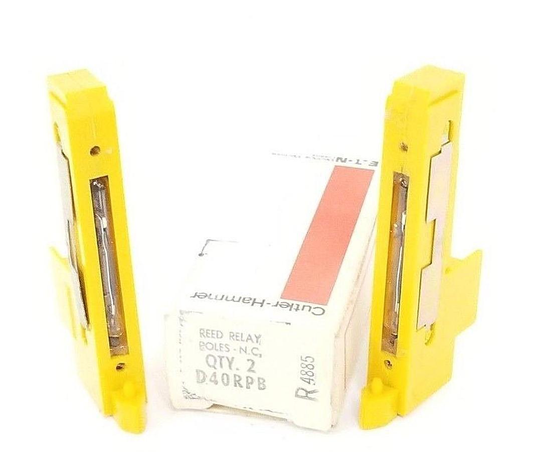 Used BOX OF 2 NEW EATON CUTLER HAMMER D40RPB REED RELAYS