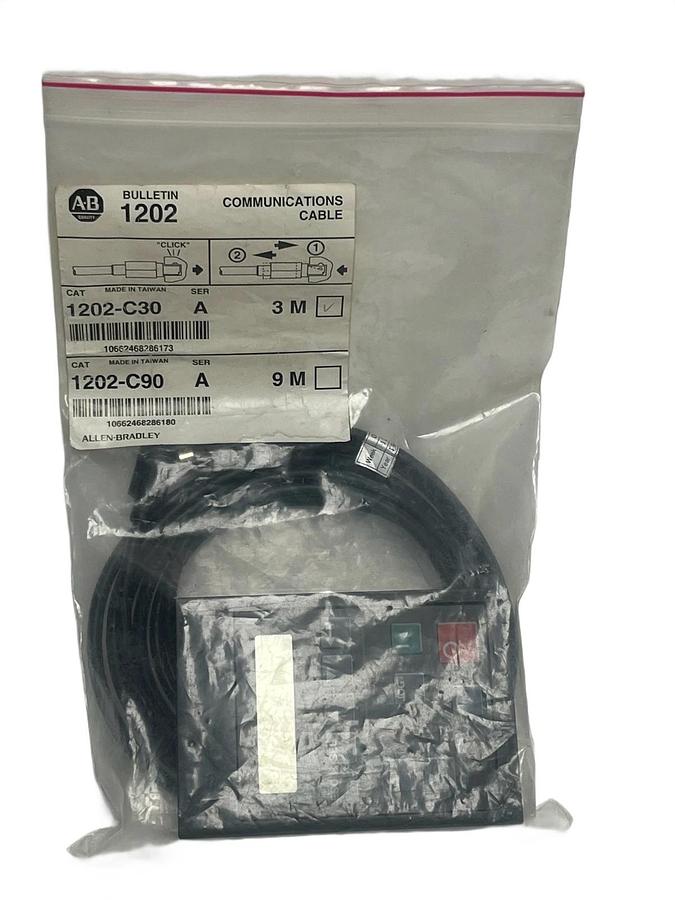 Allen-Bradley 1201-HA2 HIM Programming Terminal with 9m 1202-C90 SCANport Cable