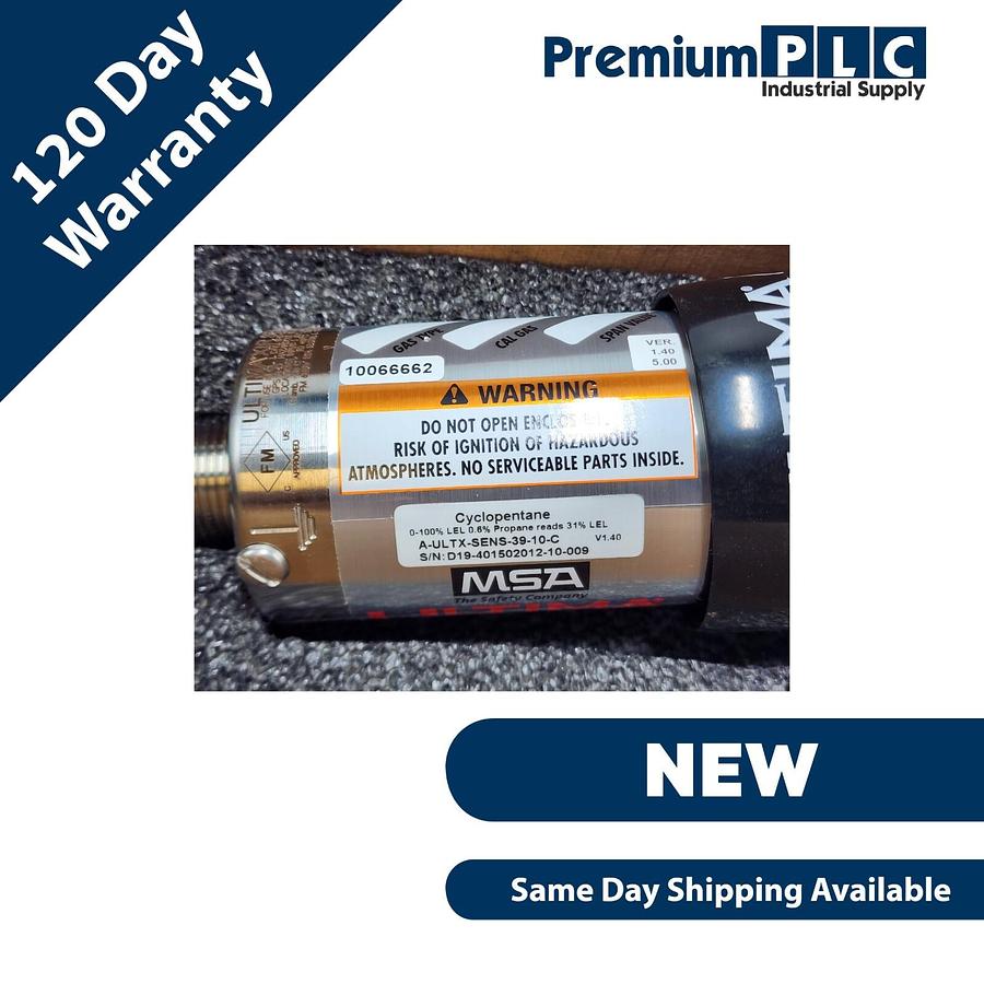 Used NEW MSA A-ULTX-SENS-39-10-C V1.40 ULTIMA XIR GAS MONITOR SENSOR AULTXSENS3910C