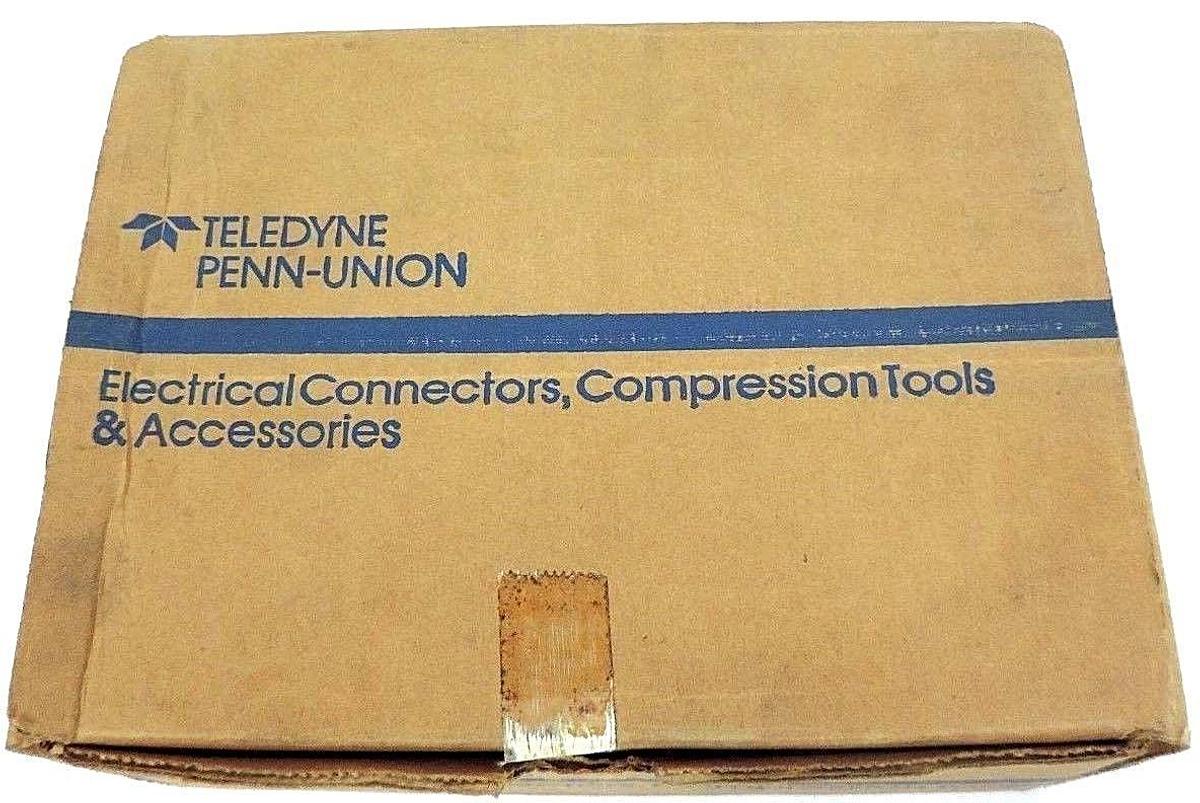 BOX OF 2 NEW TELEDYNE PENN-UNION BBLU-075D COPPER CRIMPS BLACK 1/2", 750MCM