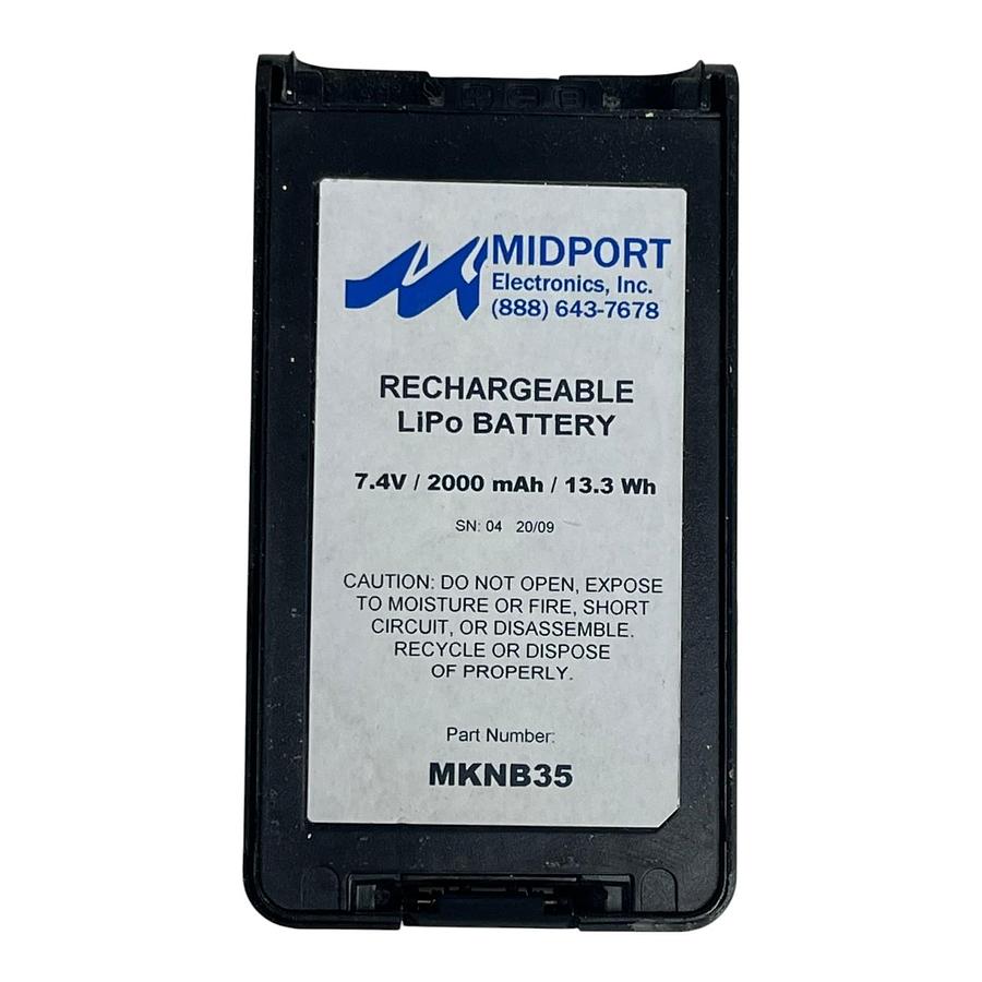 Used Kenwood TK-3360-K UHF Radio KSC-25LS Charger Midport MKNB35 Battery